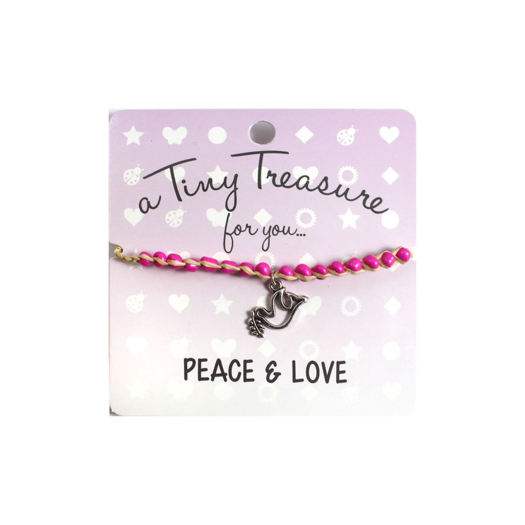 Tiny Treasure armband - Peace & Love
